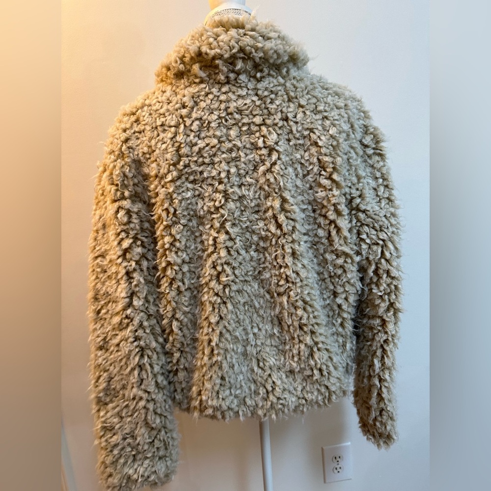 Anthropologie Brenna Faux Fur Sherpa Teddy Coat NWT XL - Picture 11 of 15